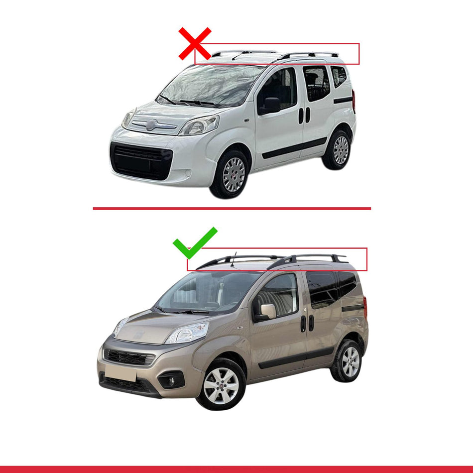 Fiat Fiorino (Tube-Type Model) fly Model Car Roof Rack Cross Bar Grey Aluminium 2 Bars