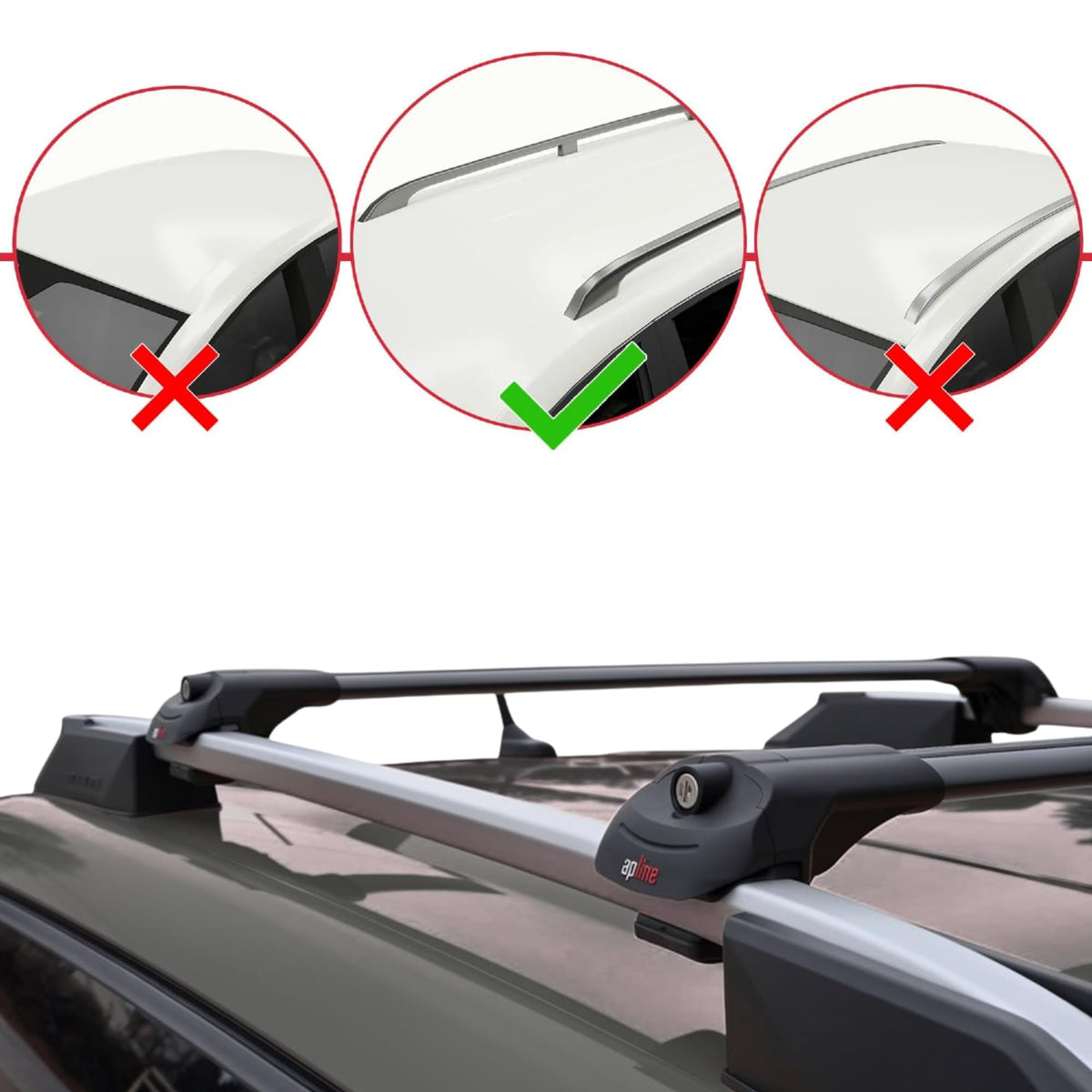 AUTOAXORY Roof Rack Cross Bars for BMW X5 (E53) 2000-2006, Black Aluminium, Fit Raised Rail, 2 Bars with Two Tie Down Straps