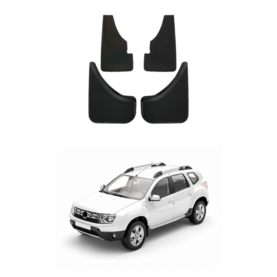 Universal Mud Flaps For Dacia Duster (HS) Pre-Facelift 2010-2013 Mudflaps Splash Guards Mudguards, Front Rear Set of 4, Black