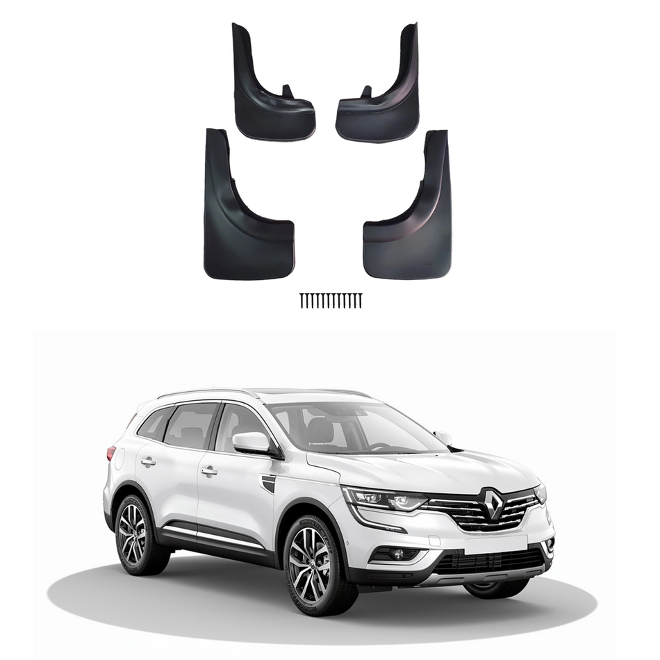 Universal Mud Flaps For Renault Koleos 2007-2024 Mudflaps Splash Guards Mudguards, Front Rear Set of 4, Black