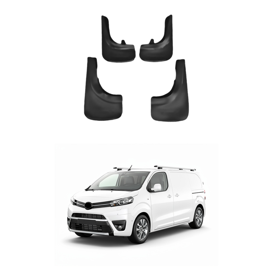 Universal Mud Flaps For Toyota Proace 2017-2026 Mudflaps Splash Guards Mudguards, Front Rear Set of 4, Black