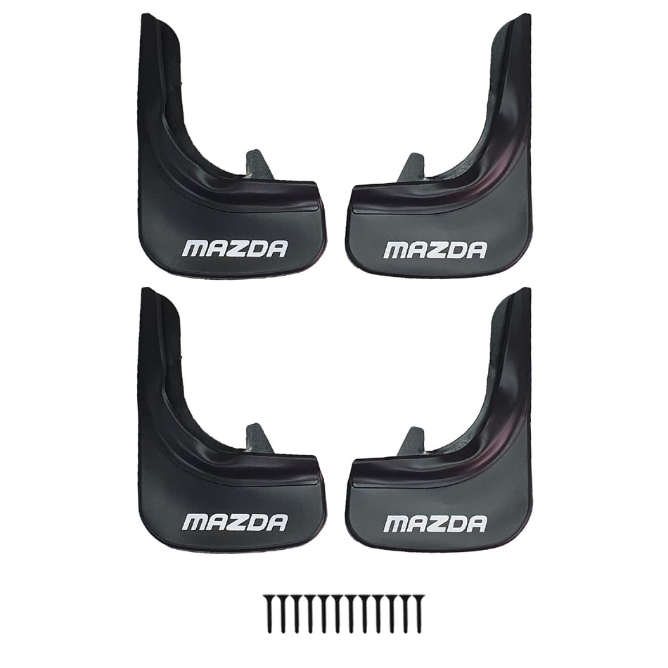 Mazda Mudguards Vehicle Front Rear Set 4 Pcs Black