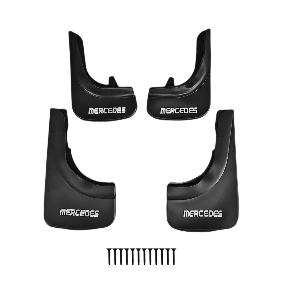 Mercedes Mudguards Vehicle Front Rear Set 4 Pcs Black