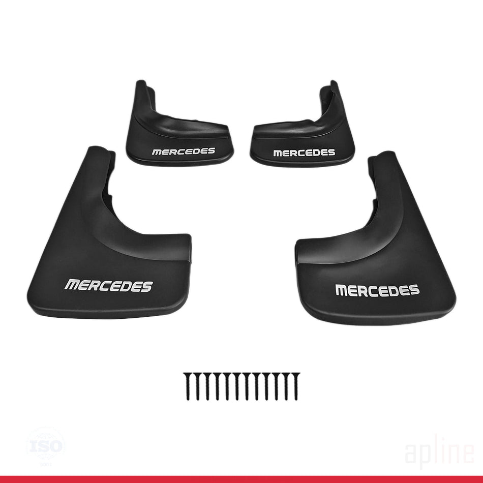 Mercedes Mudguards Vehicle Front Rear Set 4 Pcs Black