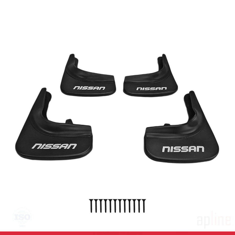 Nissan Mudguards Vehicle Front Rear Set 4 Pcs Black