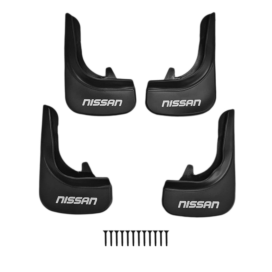 Nissan Mudguards Vehicle Front Rear Set 4 Pcs Black