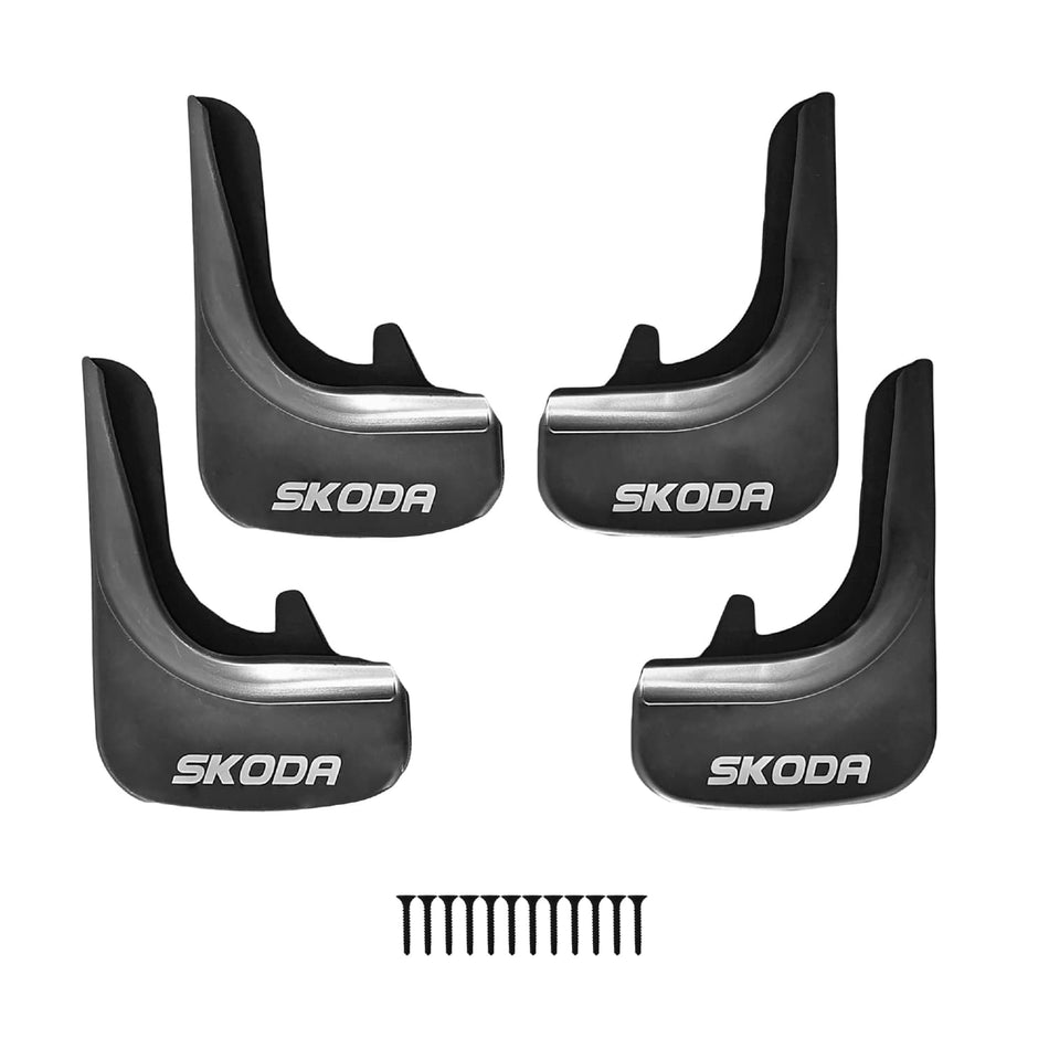 Skoda Kamiq 2019-2026 Mudguards Vehicle Front Rear Set 4 Pcs Black