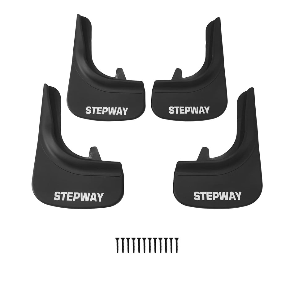Dacia Sandero Stepway 2012-2026 Mudguards Vehicle Front Rear Set 4 Pcs Black