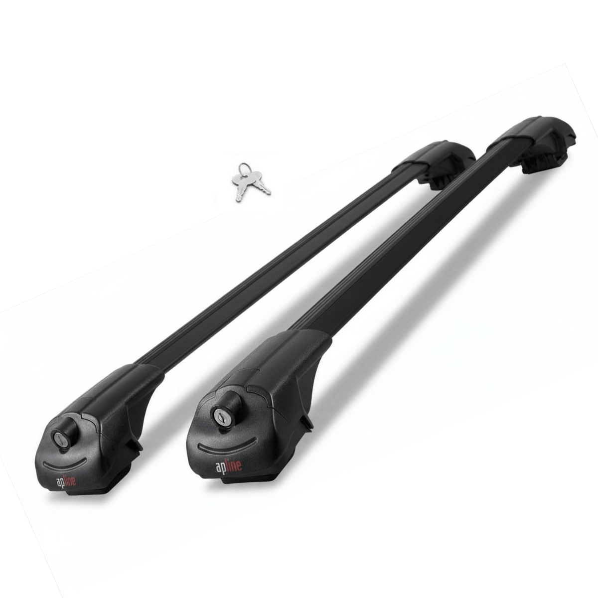 Roof Bars Compatible with Honda CR-V 1997-2001, Black, 2 Bars with Straps
