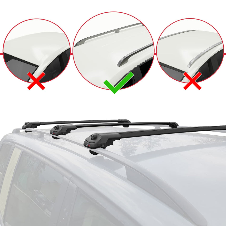 Land Rover Freelander 2 (L359) 2007-2015 ACE-1 Car Roof Rack Cross Bar Black Aluminium 3 Bars