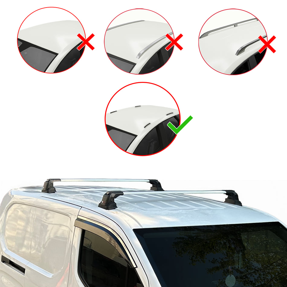 Nissan NV250 2007-2021 ace3 Car Roof Rack Cross Bar Grey Aluminium 2 Bars