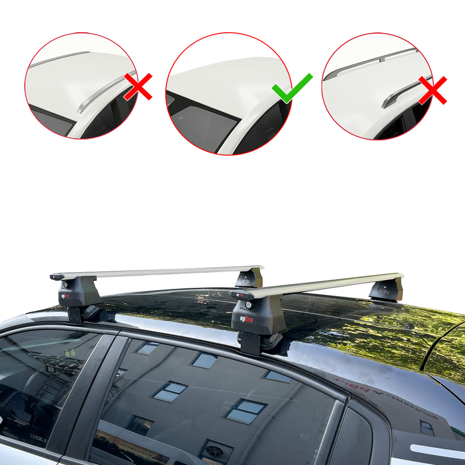 Citroen C3 III (SX/SY) 2016-2023 ace4 Car Roof Rack Cross Bar Grey Aluminium 2 Bars