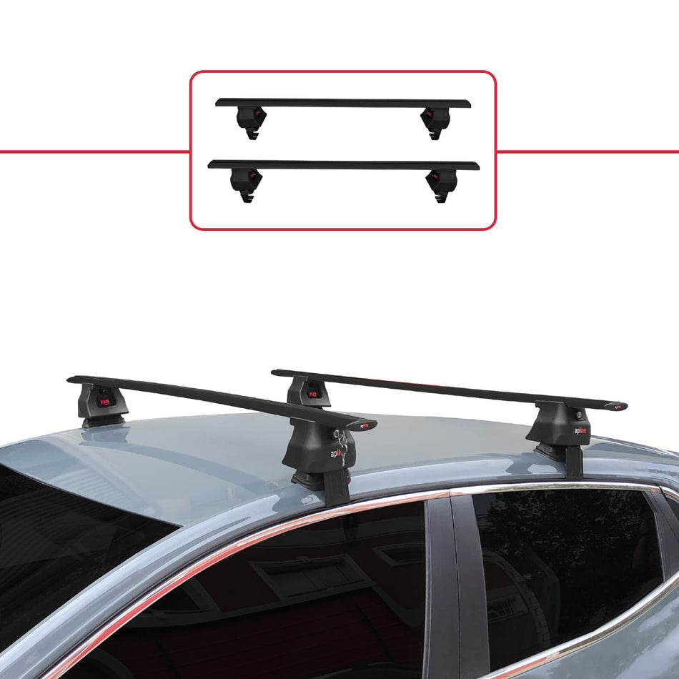 Renault Clio 5 2019-2025 ace4 Car Roof Rack Cross Bar Black Aluminium 2 Bars