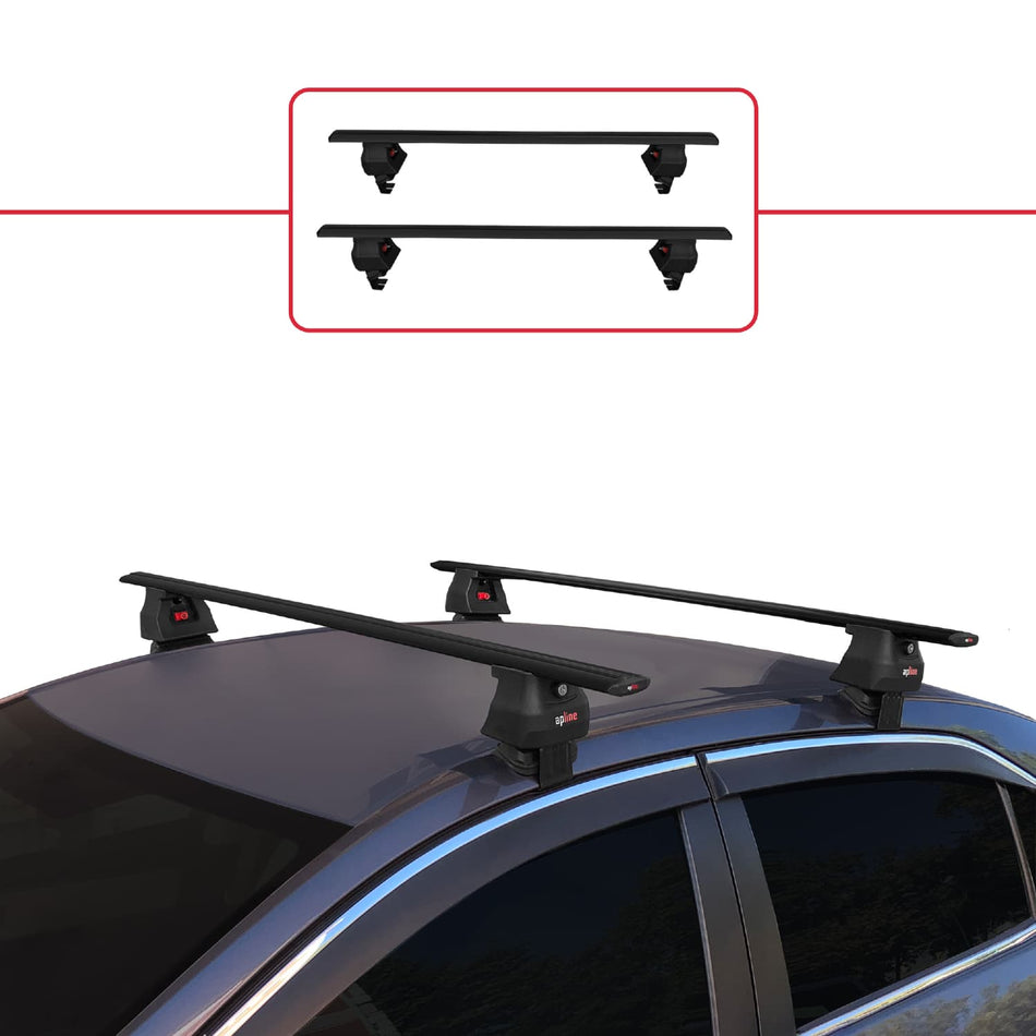 Toyota Corolla 11 (E180) 2013-2018 ace4 Car Roof Rack Cross Bar Black Aluminium 2 Bars