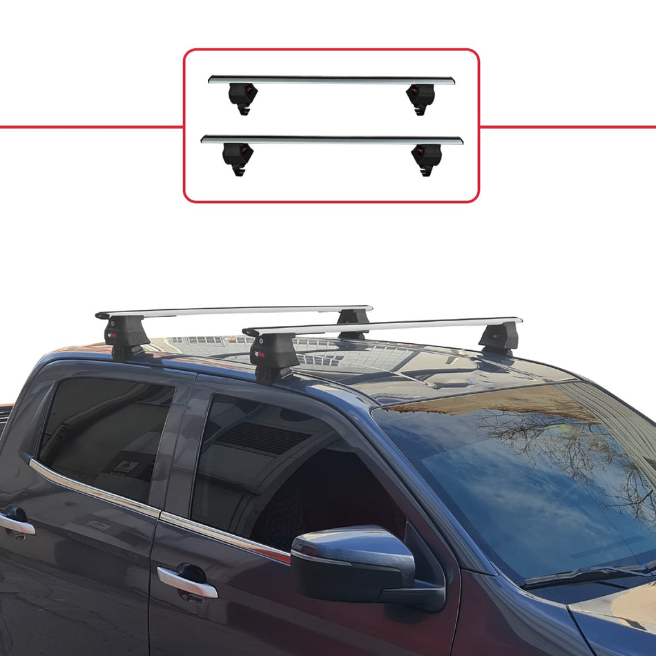 Isuzu D-Max 3 (RG01) 2020-2025 ace4 Car Roof Rack Cross Bar Grey Aluminium 2 Bars