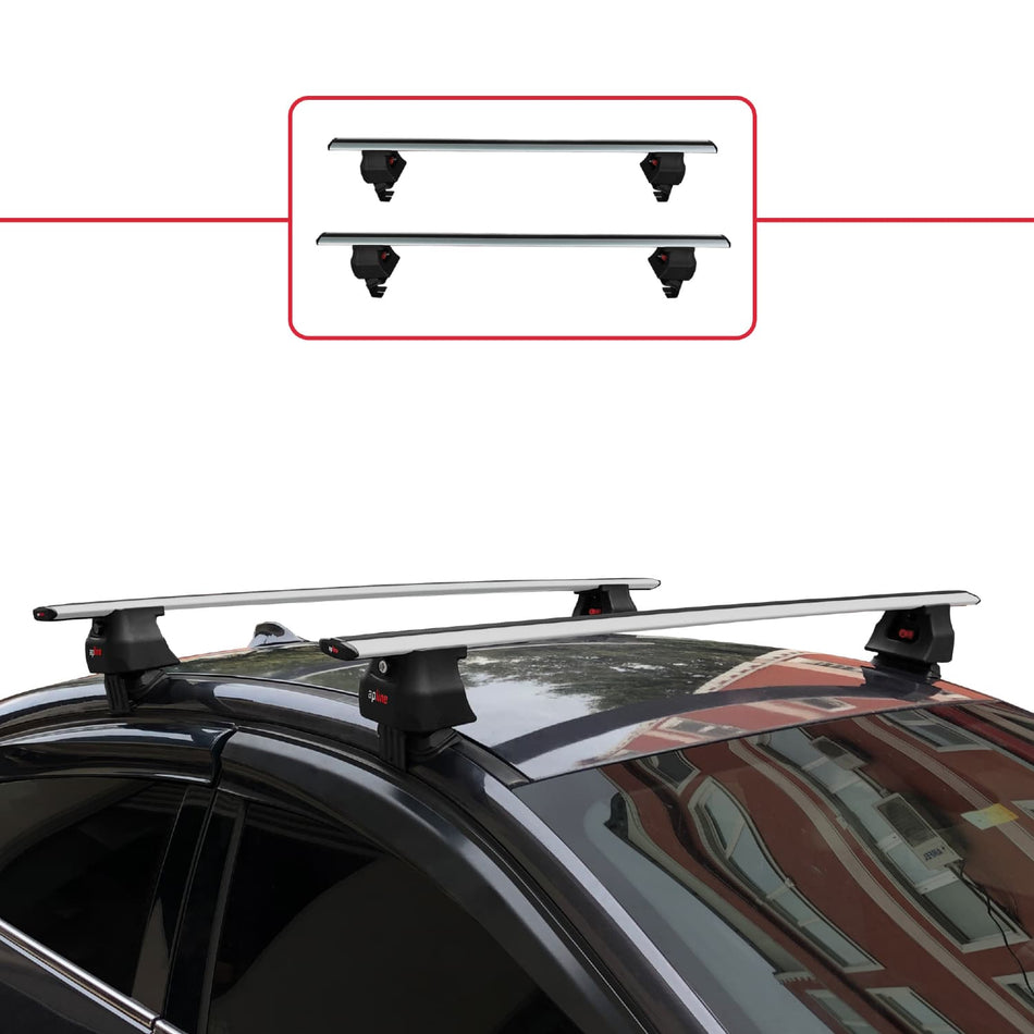 Renault Fluence 2009-2015 ace4 Car Roof Rack Cross Bar Grey Aluminium 2 Bars