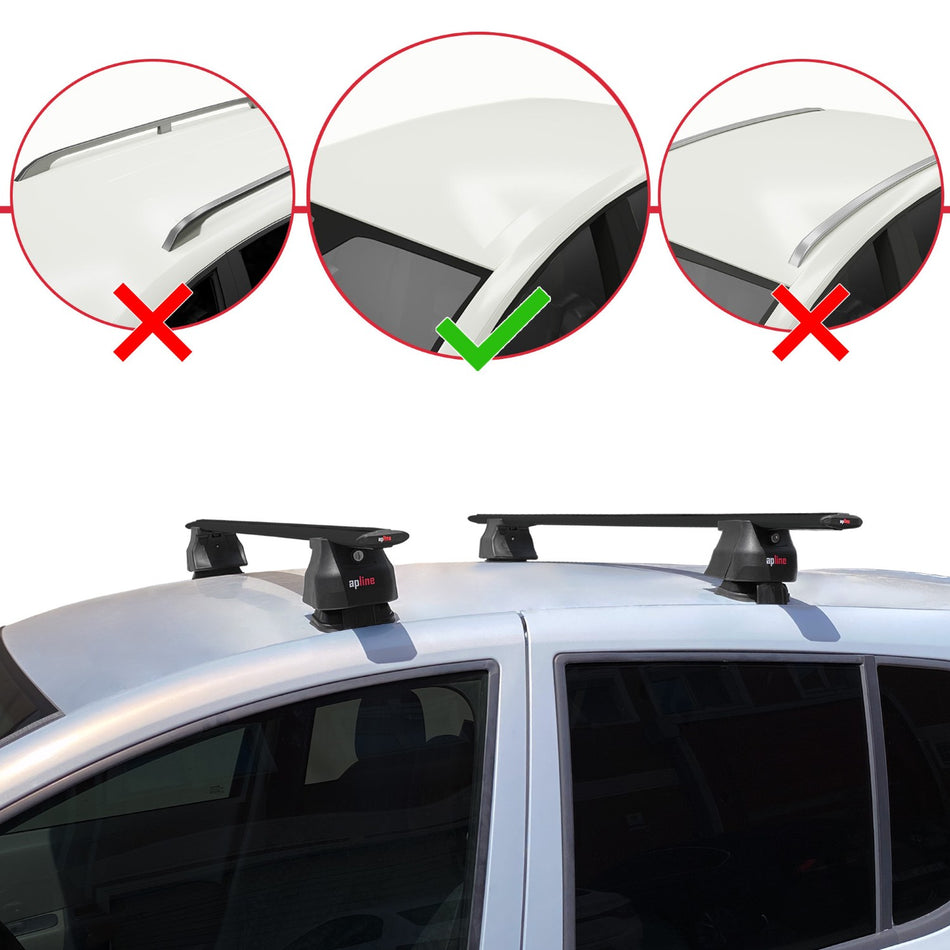 Renault Modus 2004-2013 ace4 Car Roof Rack Cross Bar Black Aluminium 2 Bars