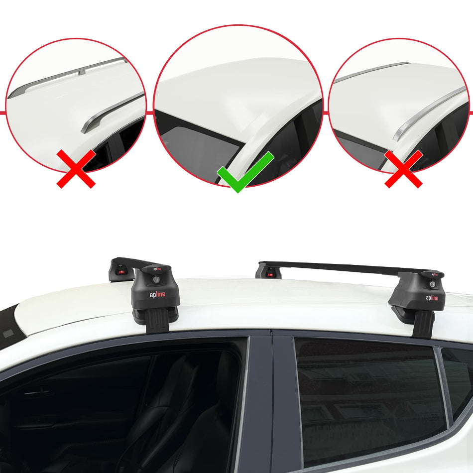 Toyota C-HR 2016-2022 ace4 Car Roof Rack Cross Bar Black Aluminium 2 Bars
