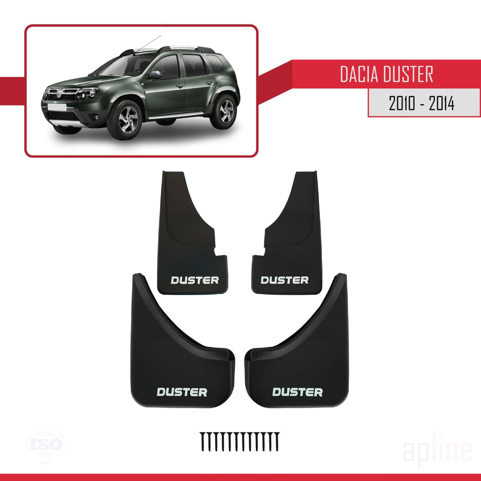 Dacia Duster (HS) Pre-Facelift 2010-2013 Mudguards Vehicle Front Rear Set 4 Pcs Black