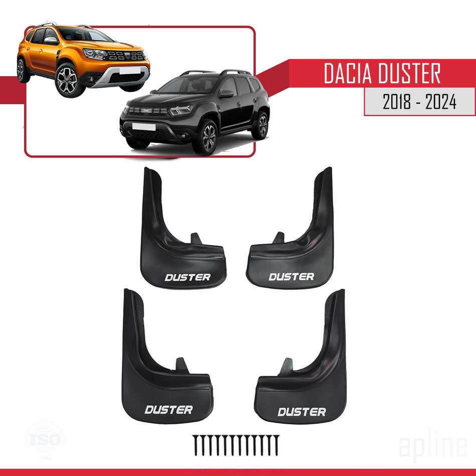 Dacia Duster 2 (HM) 2018-2024 Mudguards Vehicle Front Rear Set 4 Pcs Black