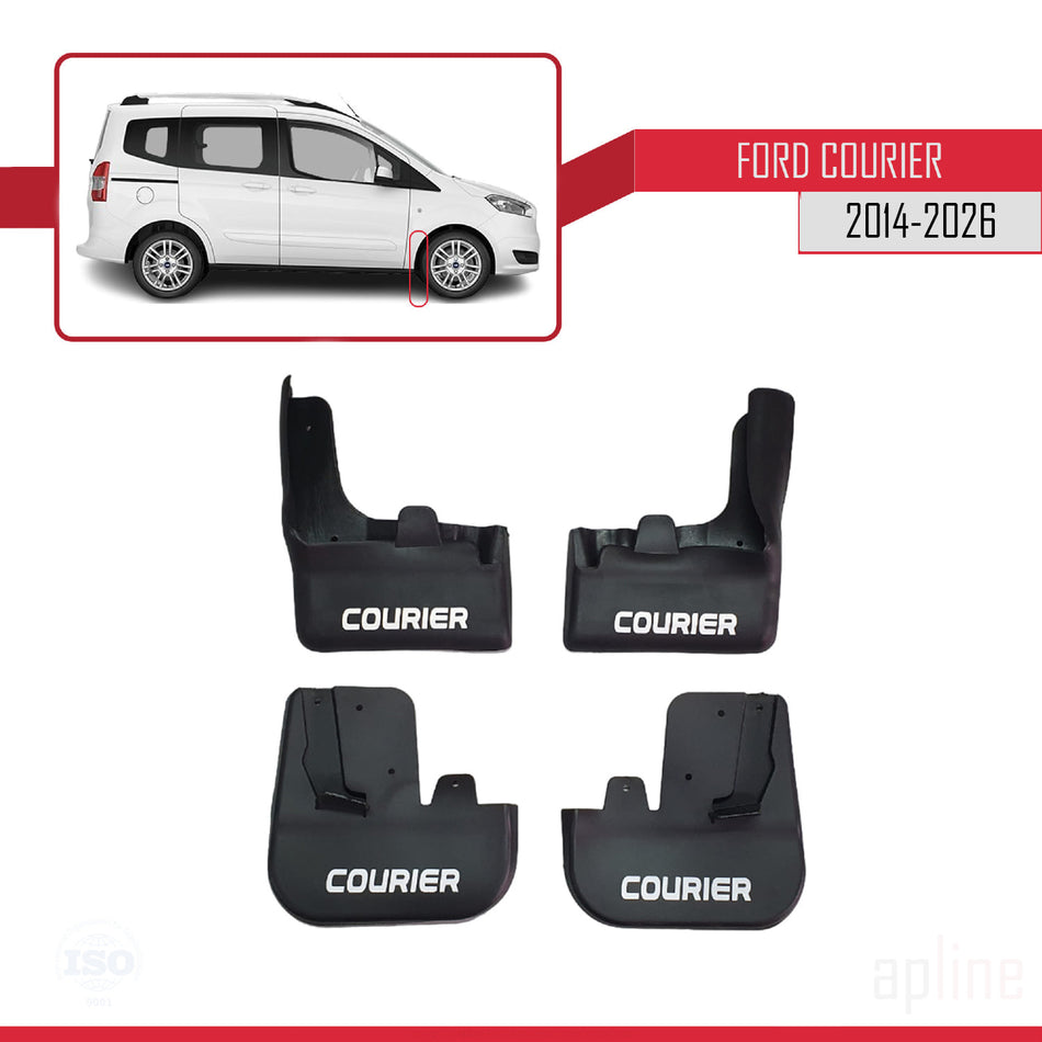 Ford Transit/Tourneo Courier 2014-2026 Mudguards Vehicle Front Rear Set 4 Pcs Black
