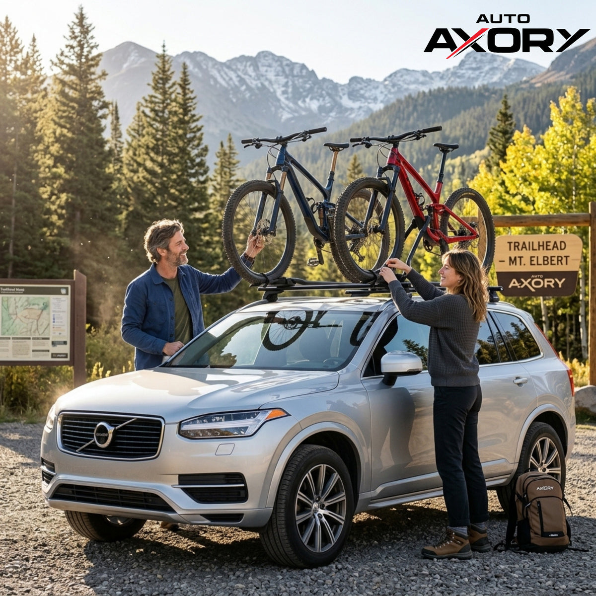 Volvo XC90 II 2015-2026 silver roof rack bars - image 8
