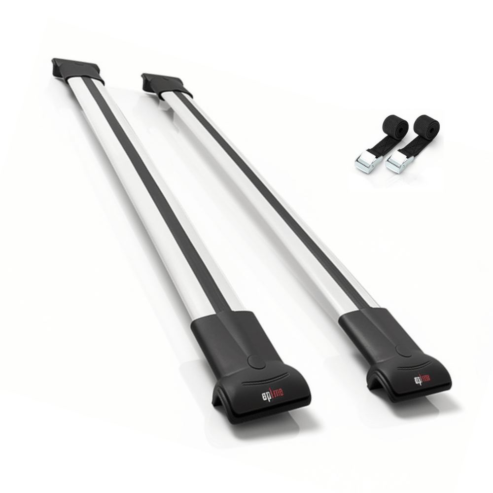Roof Bars Compatible with Renault Grand Scenic 3 2009-2016, Grey, 2 Bars with Straps