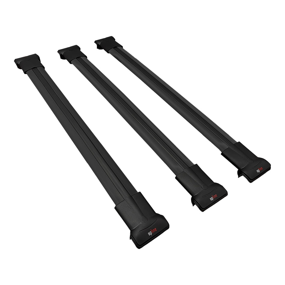 Chevrolet Tahoe 1995-2000 fly Model Car Roof Rack Cross Bar Black Aluminium 3 Bars