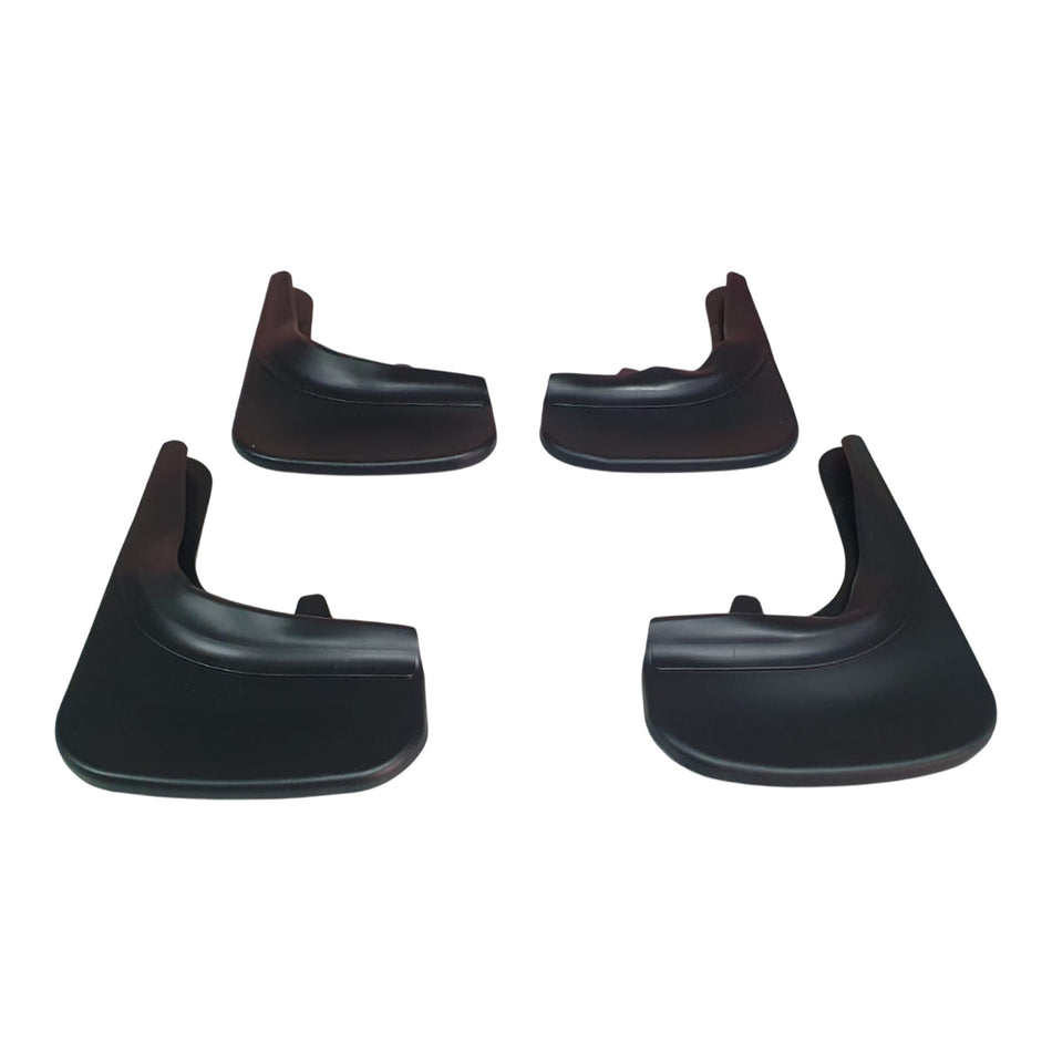 Universal Car Mudguard Set Front and Rear Short – 4 Pieces Black