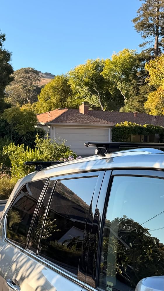 Roof bars on a Lexus LX570 carrying an awning, customer photo