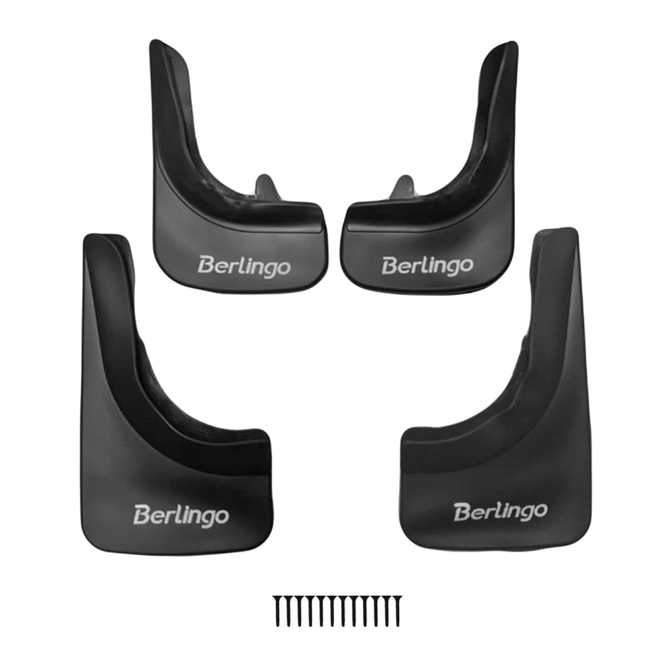 Citroen Berlingo 1996-2026 Mudguards Vehicle Front Rear Set 4 Pcs Black