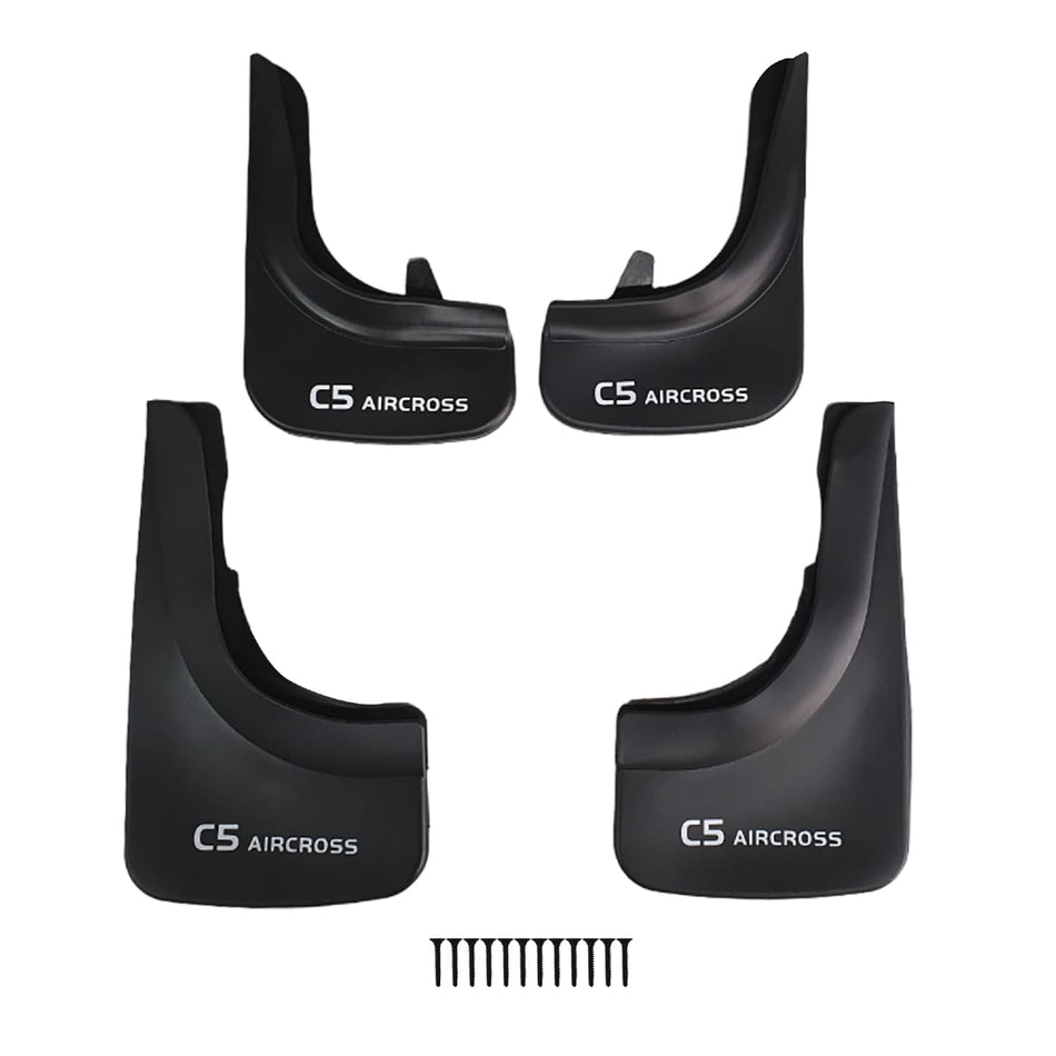 Citroen C5 Aircross 2018-2026 Mudguards Vehicle Front Rear Set 4 Pcs Black