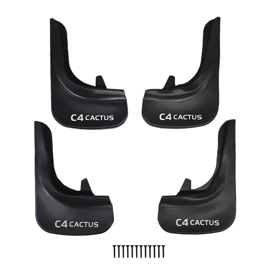 Citroen C4 Cactus 2014-2021 Mudguards Vehicle Front Rear Set 4 Pcs Black