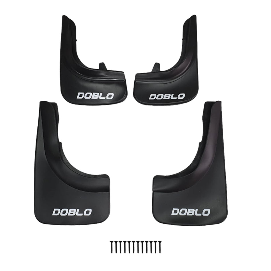 Fiat Doblo 2000-2026 Mudguards Vehicle Front Rear Set 4 Pcs Black