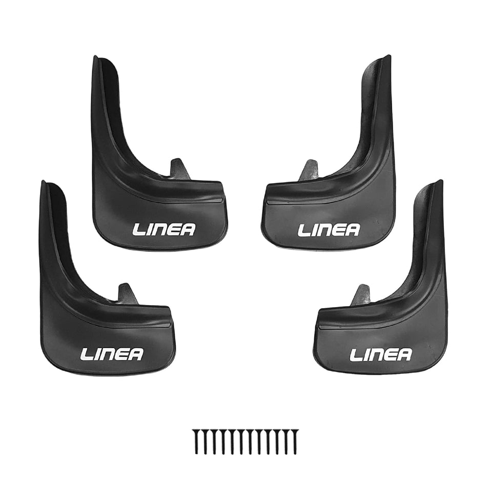 Fiat Linea (323) 2007-2016 Mudguards Vehicle Front Rear Set 4 Pcs Black