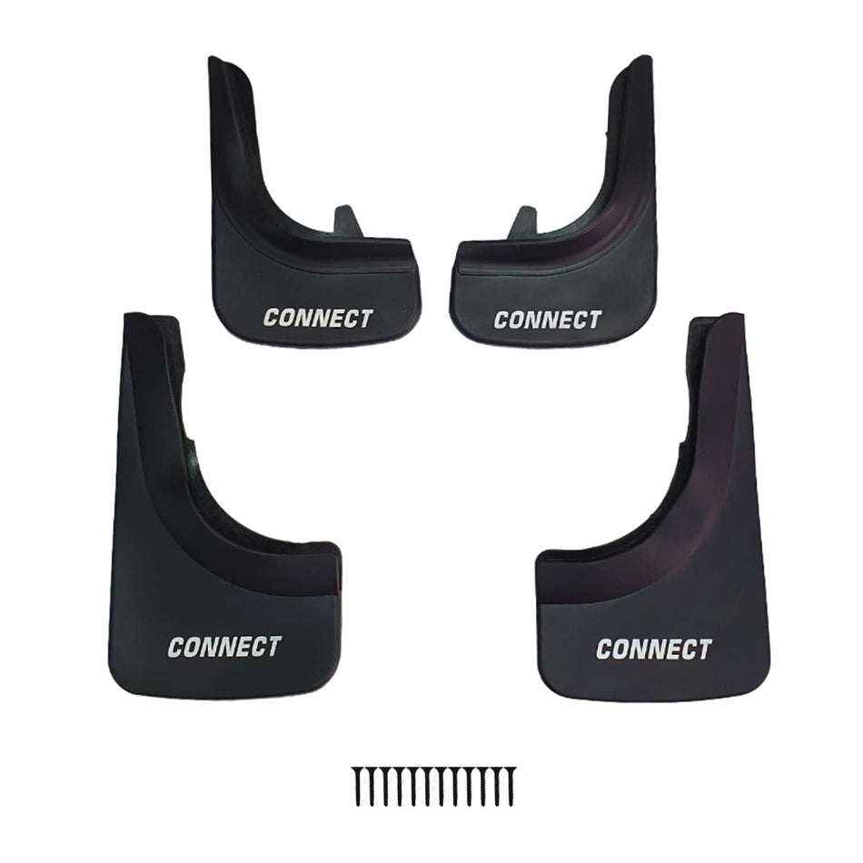 Ford Connect 2002-2026 Mudguards Vehicle Front Rear Set 4 Pcs Black