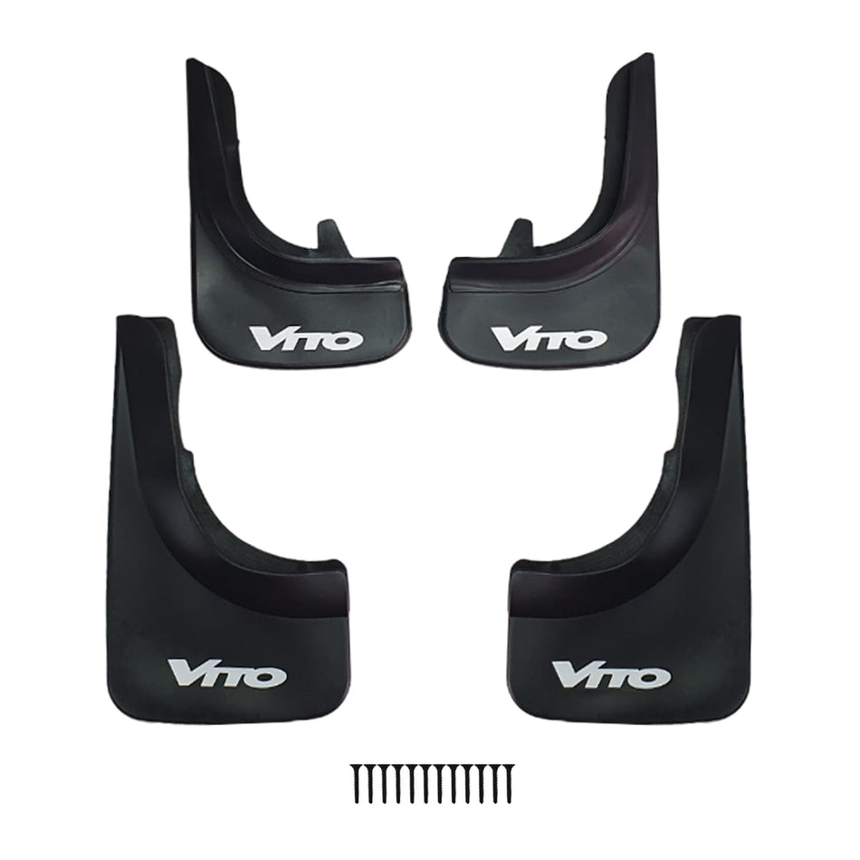 Mercedes Vito 1996-2026 Mudguards Vehicle Front Rear Set 4 Pcs Black