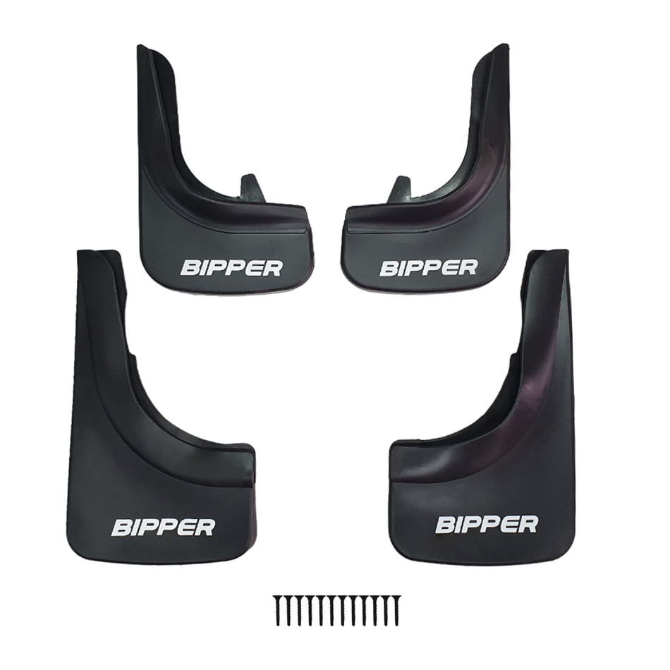Peugeot Bipper 2008-2017 Mudguards Vehicle Front Rear Set 4 Pcs Black