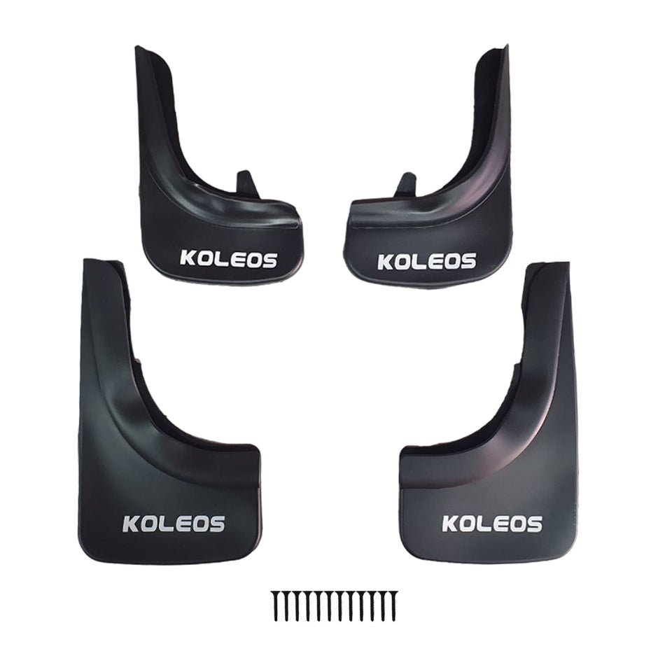 Renault Koleos 2007-2024 Mudguards Vehicle Front Rear Set 4 Pcs Black