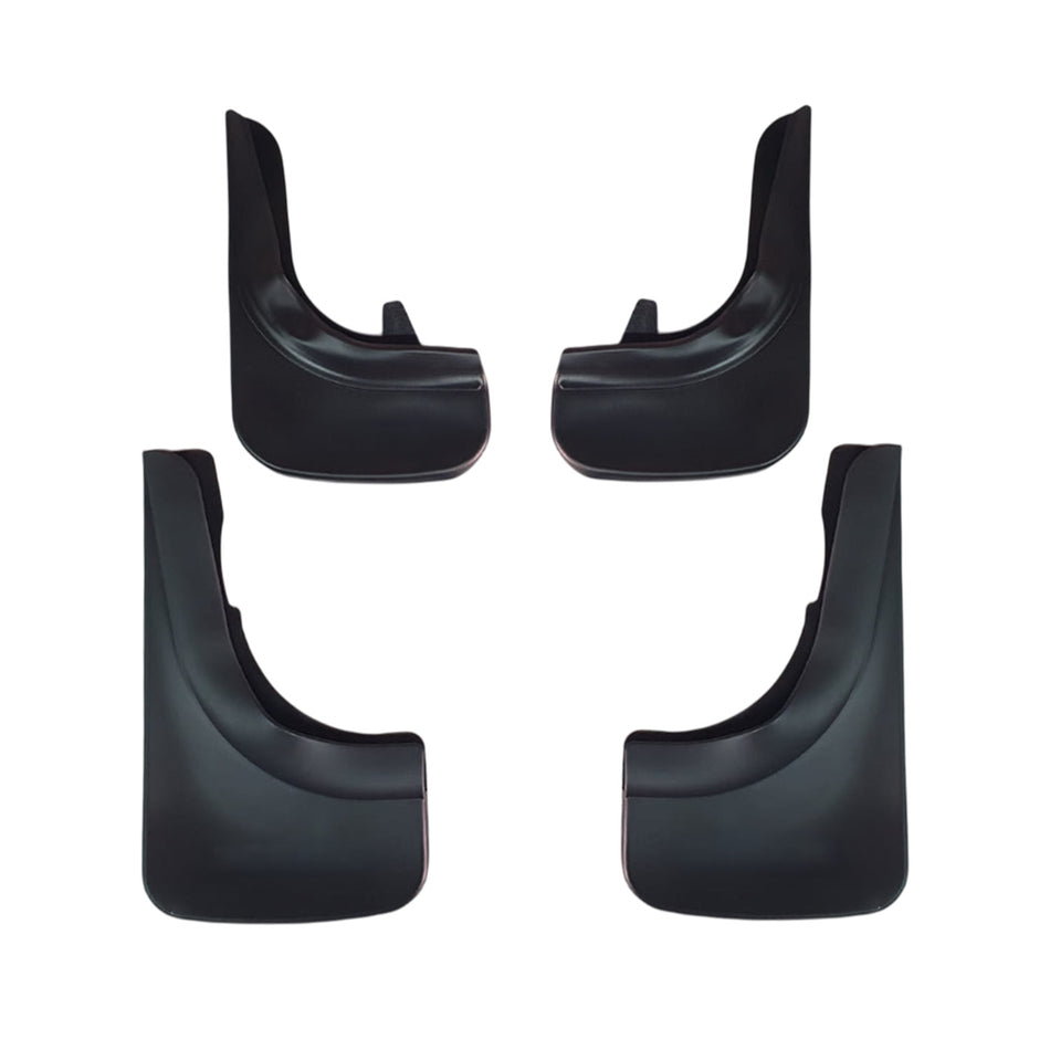 Universal Car Mudguard Set Front and Rear Long – 4 Pieces Black